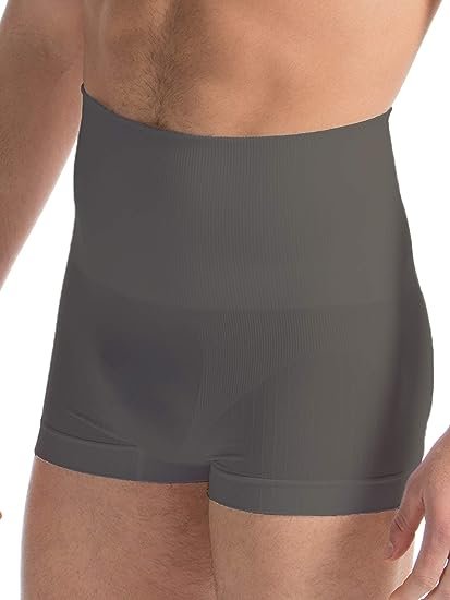 Men's shaping control boxer briefs with waist girdle