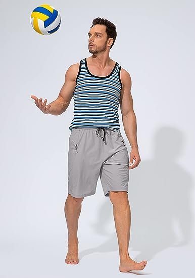 Men's Swim with Zipper Pockets Beach Shorts Bathing Suits for Men - No Mesh Liner