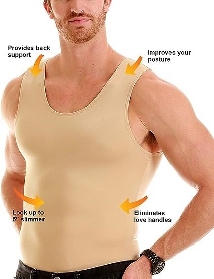 Men’s Compression Slimming Body Shaper Abdomen Control Undershirt