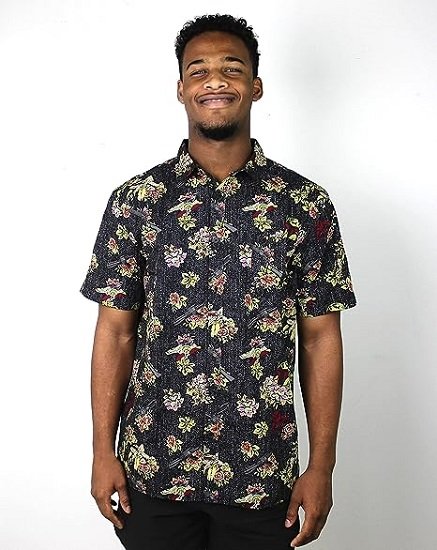 Men's Floral Button Down Shirt
