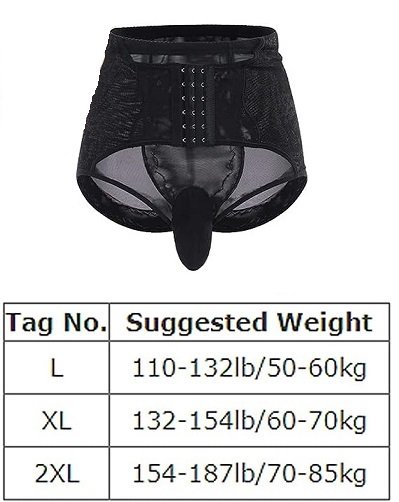 Men's Tummy Control Shapewear Slimmming Girdle Waist Trainer Lace Briefs